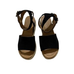 Coconuts by Matisse Topic Black Espadrille Platform Sandals Womens 5.5M